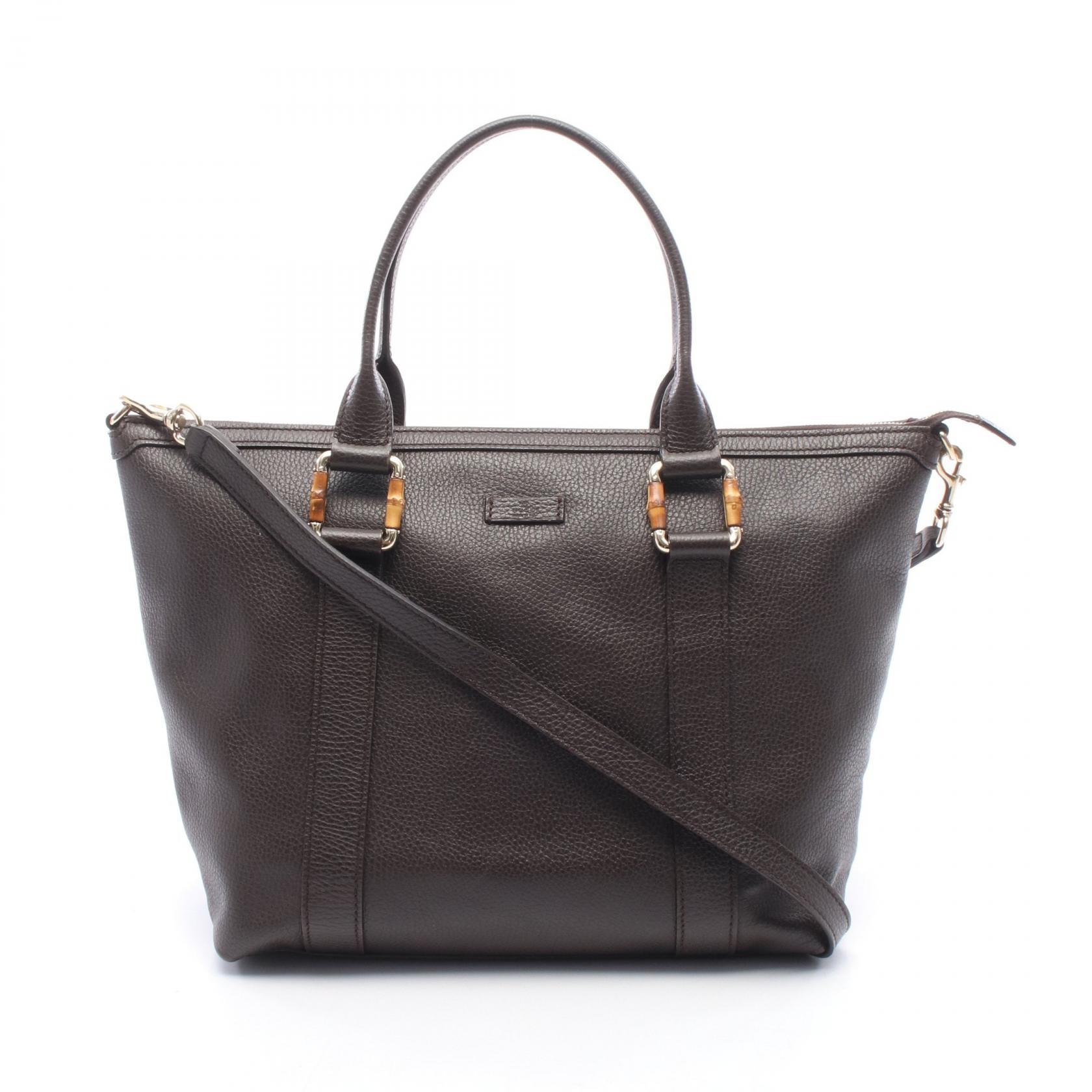 グッチ GUCCI 2WAY トートバッグ バッグ レザー レディース ブラウン系 339548 【中古】