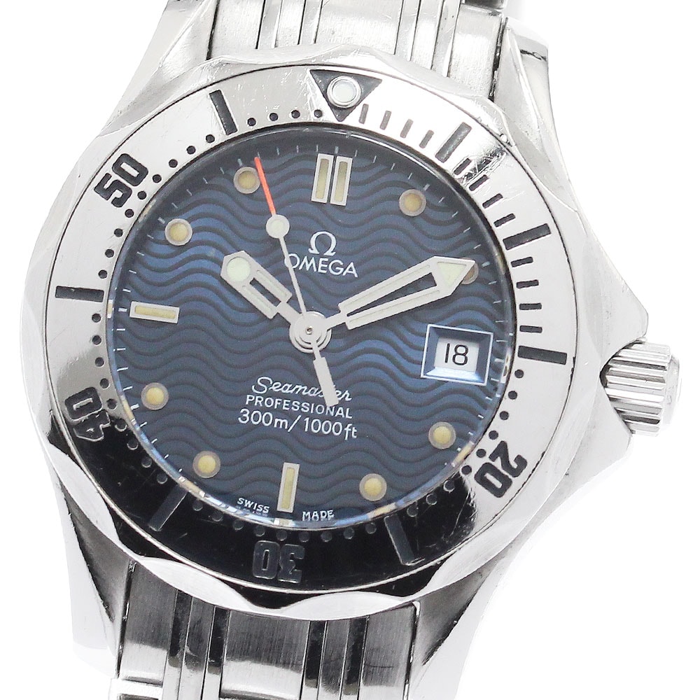 オメガ シーマスター300 デイト 2582.80 レディース 【中古】