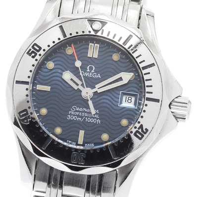 オメガ シーマスター300 デイト 2582.80 レディース 【中古】