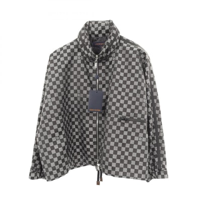 ルイ・ヴィトン LOUIS VUITTON ダミエ ジップアップジャケット ブルゾン 衣料品 アウター ポリエステル シルバー レディース ブラック系 / シルバー系 FHC046NNK 【中古】
