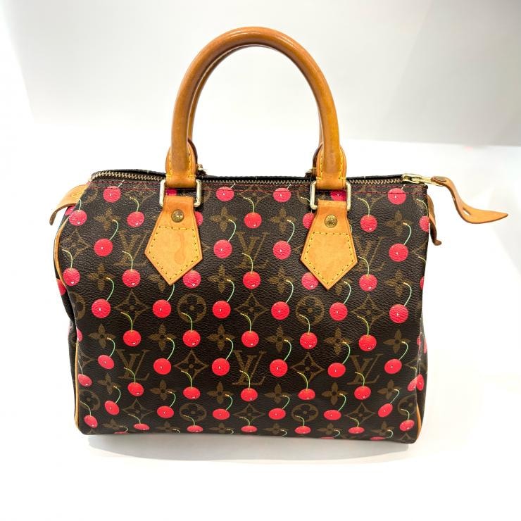 LOUIS VUITTON LV×TM 村上隆 コラボ モノグラム チェリー スピーディ25 ハンドバッグ 鑑定済み 正規品 ルイ・ヴィトン