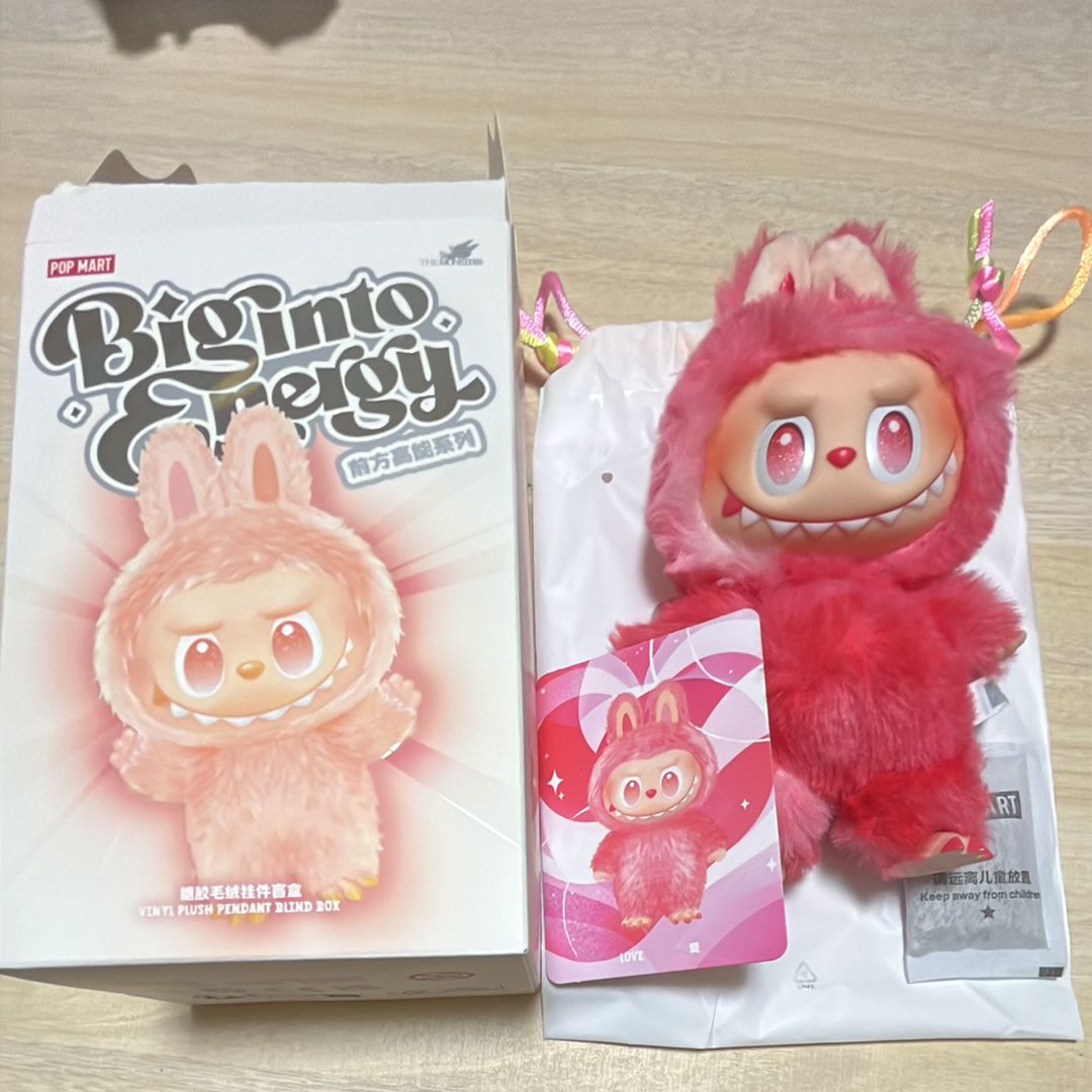 POP MART THE MONSTERS (LABUBU) Big into Energy Series Plush Pendant LOVE