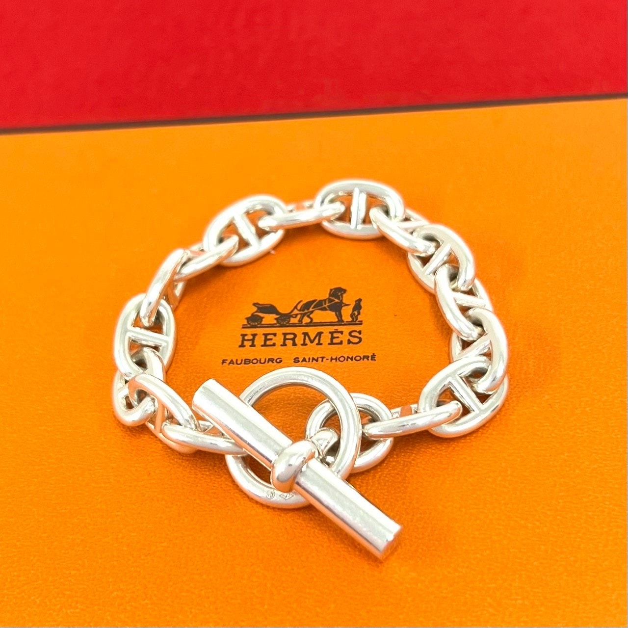 HERMES エルメス シェーヌダンクル PM 15コマ ブレスレット シルバー925 ブレスレット シルバー
 98002