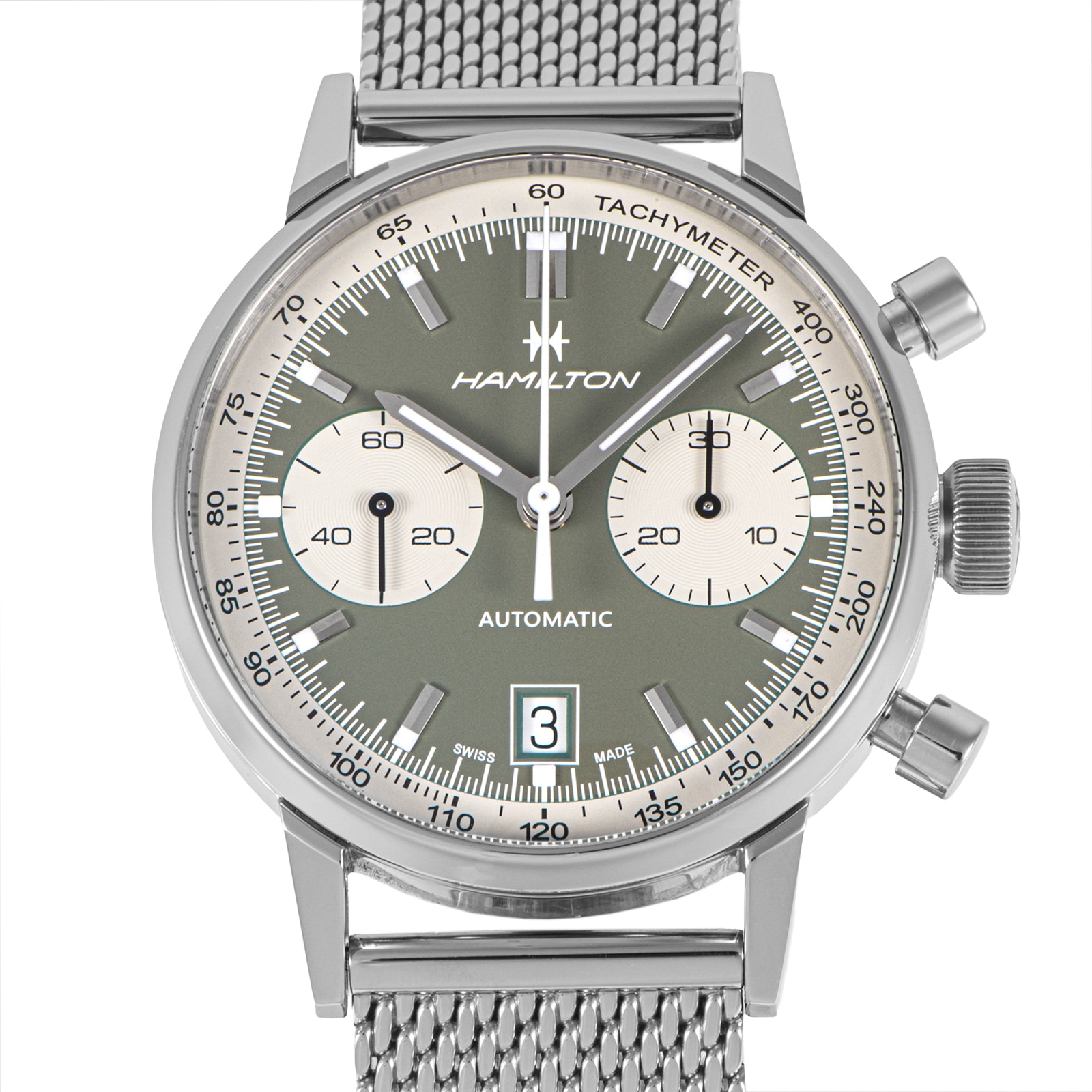 HAMILTON ハミルトン アメリカン クラシック イントラマティック クロノグラフ H38416160 ステンレススチール【中古】