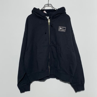 Stussy x Nike Stone Washed Fleece Zip Hoodie "Black" (US Size) FJ9175-010