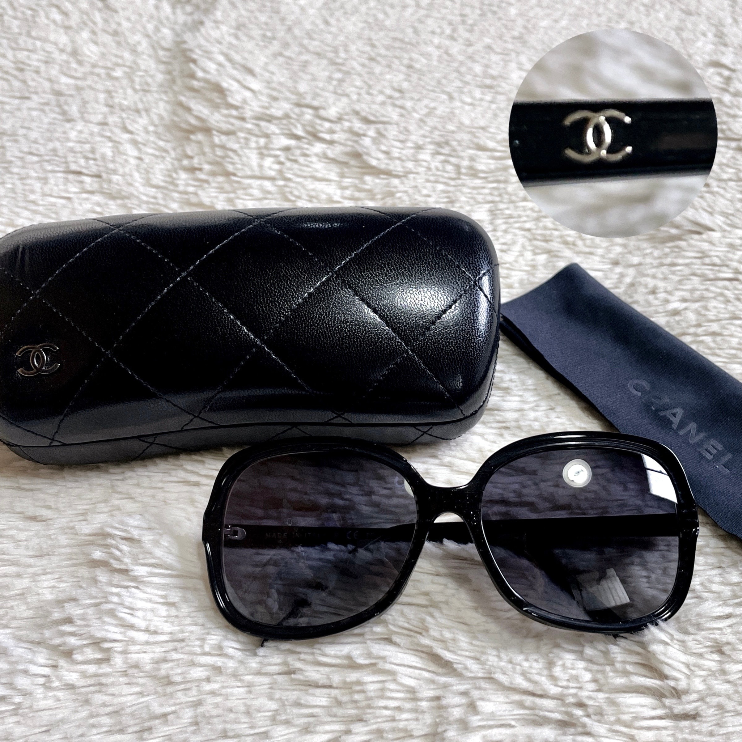 CHANEL シャネル ココマーク ラメ ウェリントン サングラス セルフレーム