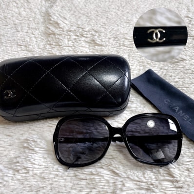 CHANEL シャネル ココマーク ラメ ウェリントン サングラス セルフレーム