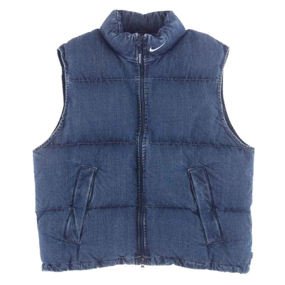 Supreme シュプリーム ベスト 24SS FQ0323-010 NIKE Denim Puffer Vest ナイキ デニム パファー ベスト インディゴブルー系 M【極上美品】【中古】