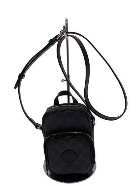 GUCCI Interlocking G Mini Bag GG Supreme Canvas "Black"