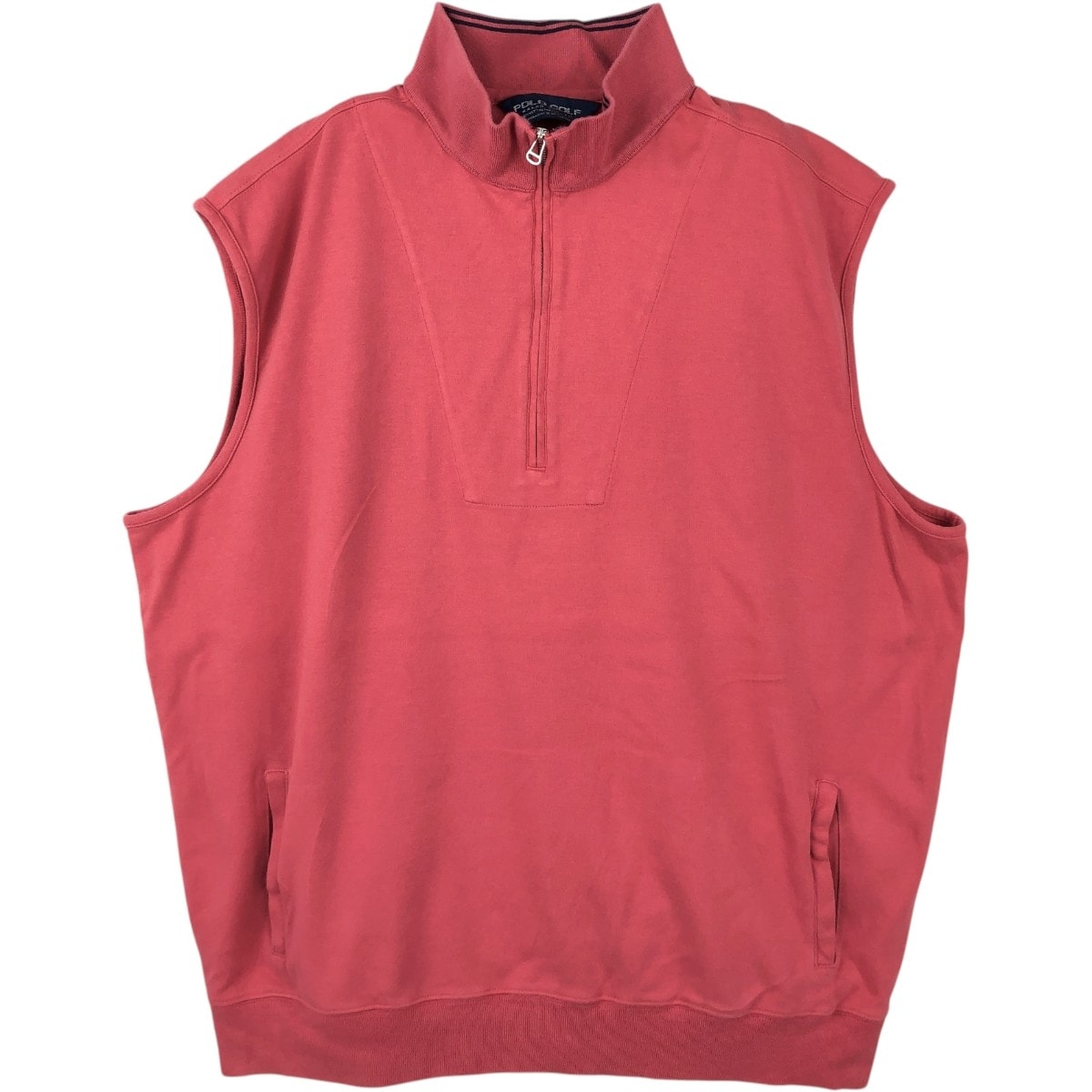 古着 ラルフローレン Ralph Lauren POLO GOLF ポロゴルフ ハーフジップ スウェットベスト メンズXL相当/eaa656312