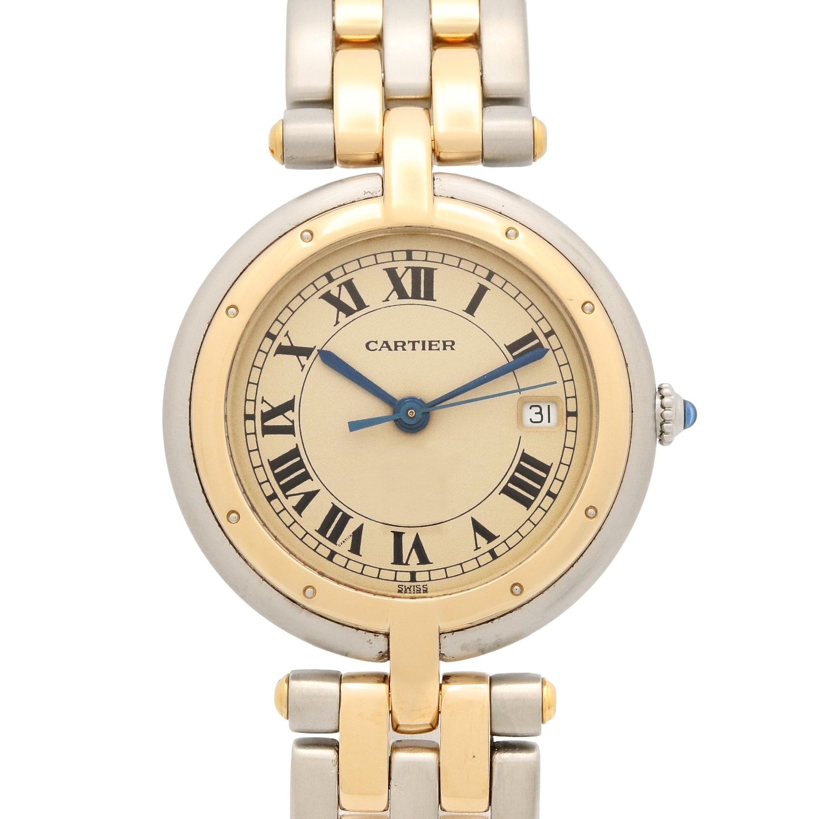 カルティエ CARTIER パンテール ヴァンドーム LM 2ロウ 腕時計 時計 K18(イエローゴールド) ステンレススチール ボーイズ アイボリー系 83084242 【中古】
