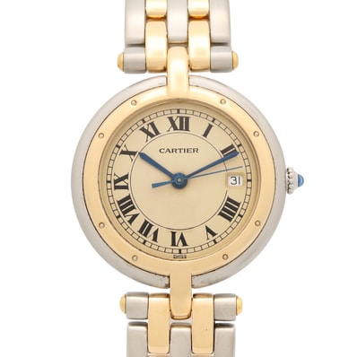 カルティエ CARTIER パンテール ヴァンドーム LM 2ロウ 腕時計 時計 K18(イエローゴールド) ステンレススチール ボーイズ アイボリー系 83084242 【中古】