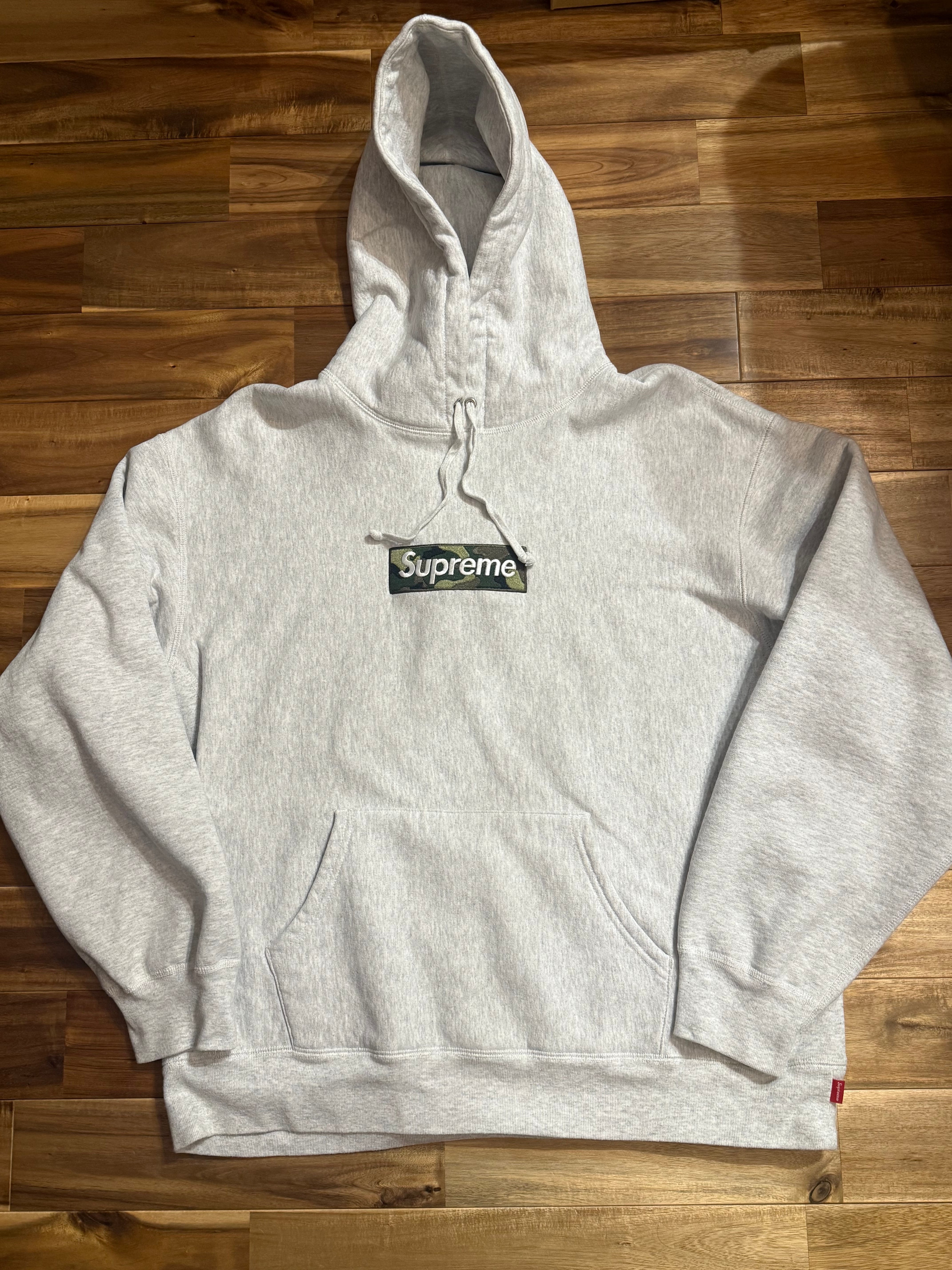 Supreme Box Logo Hooded Sweatshirt "Ash Grey" (23FW)