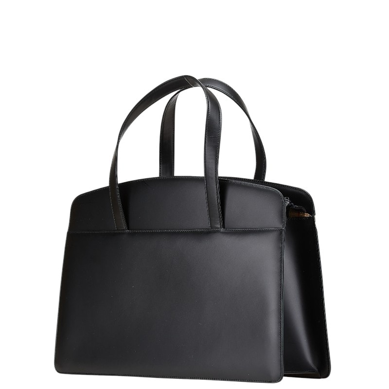 バーバリー ノバチェック シャドーホース ハンドバッグ ブラック マルチカラー レザー キャンバス レディース BURBERRY 中古