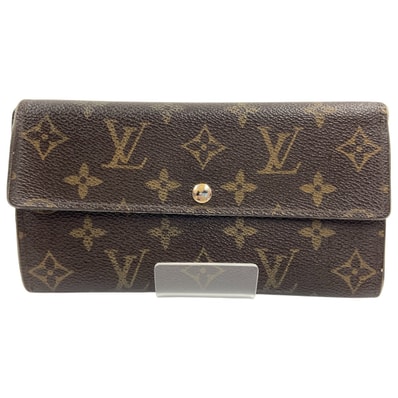 LOUIS VUITTON ルイヴィトン モノグラム ポシェット ポルト モネ クレディ 二つ折り長財布 M61725 ブラウン 現状渡し ジャンク品