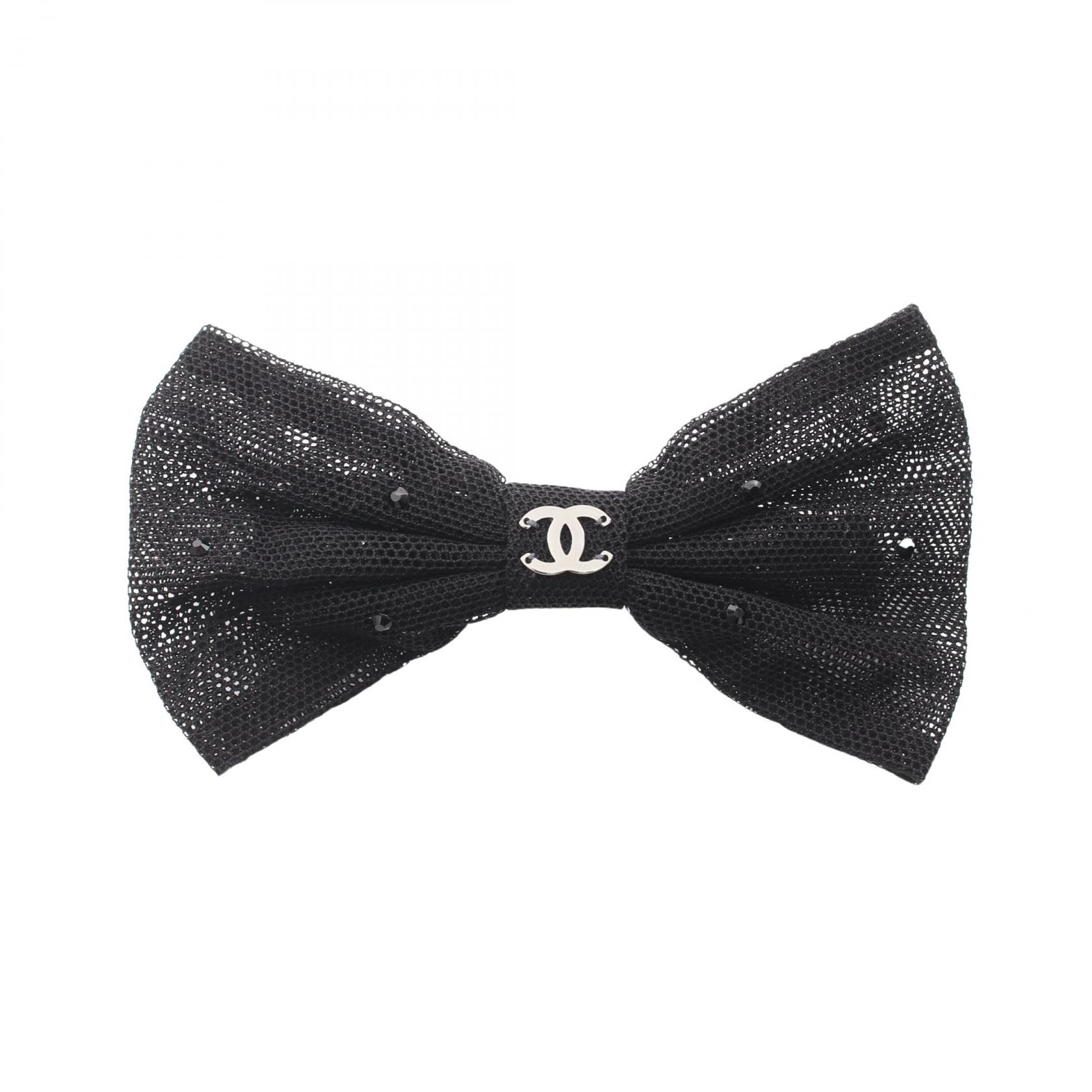 C (やや傷や汚れあり)】シャネル CHANEL ココマーク リボン バレッタ
