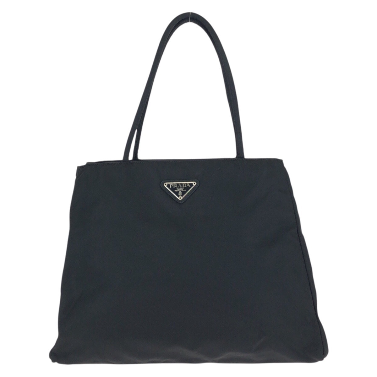 美品 PRADA プラダ テスート 三角ロゴプレート ブラック 黒 シルバー金具 ナイロン トートバッグ ショルダーバッグ 602572 【中古】