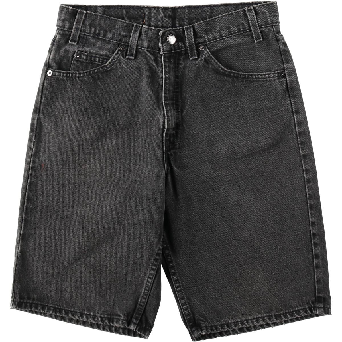 古着 90年代 リーバイス Levi's 550 RELAXED FIT ジョーツ オレンジタブ ブラックデニムショーツ ハーフパンツ USA製 メンズw32相当 ヴィンテージ/eaa653569