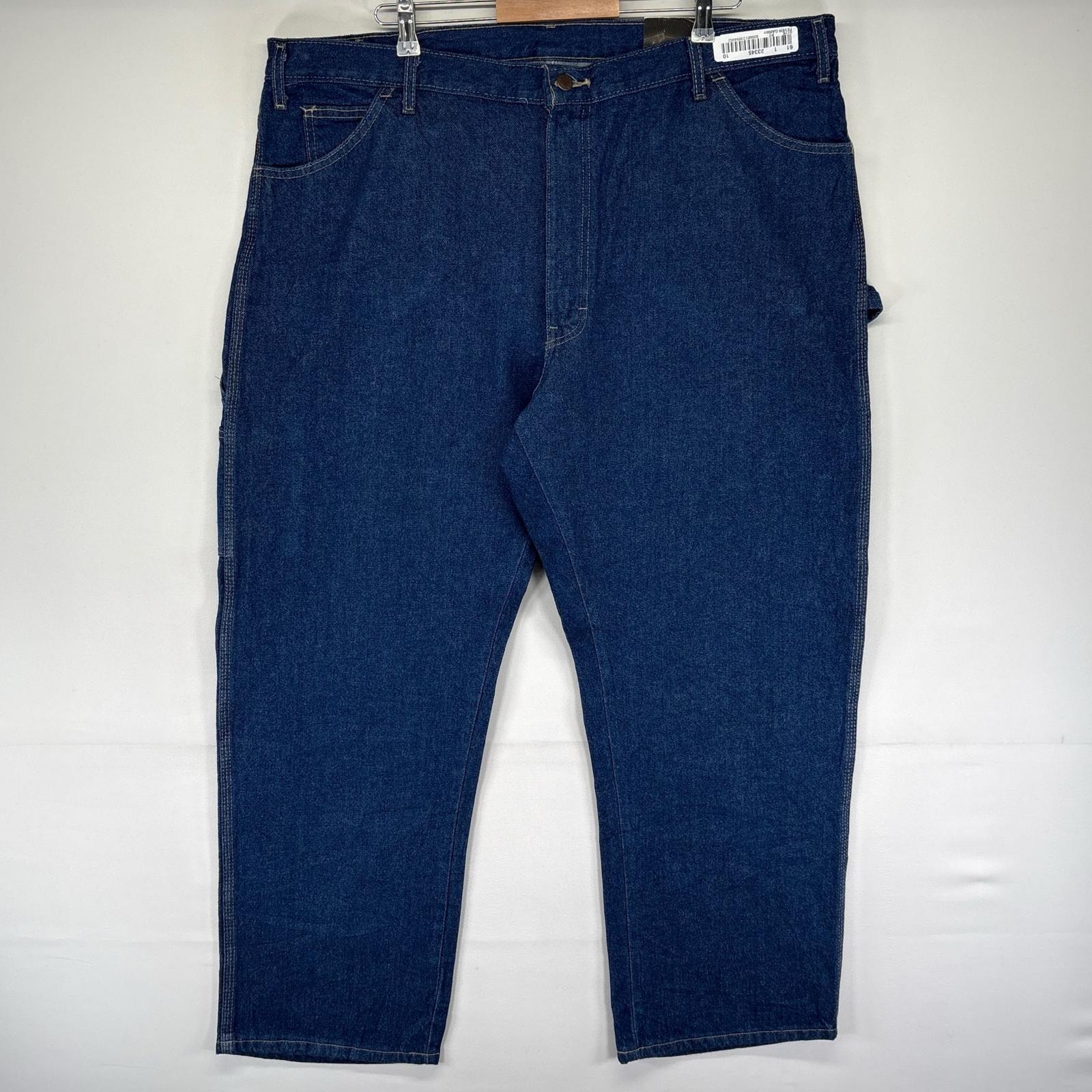 古着 デッドストック ディッキーズ Dickies デニム パンツ ペインターパンツ 大きいサイズ ハンマーループ W42 L30  ブルー系 メンズ