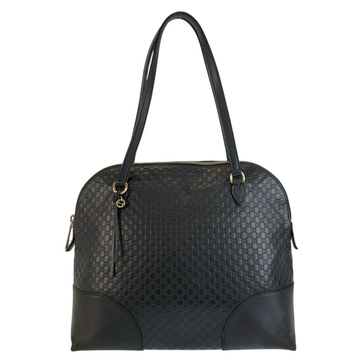 GUCCI グッチ ブリー グッチシマ ブラック 黒 ゴールド金具 レザー トートバッグ ショルダーバッグ 604717 【中古】