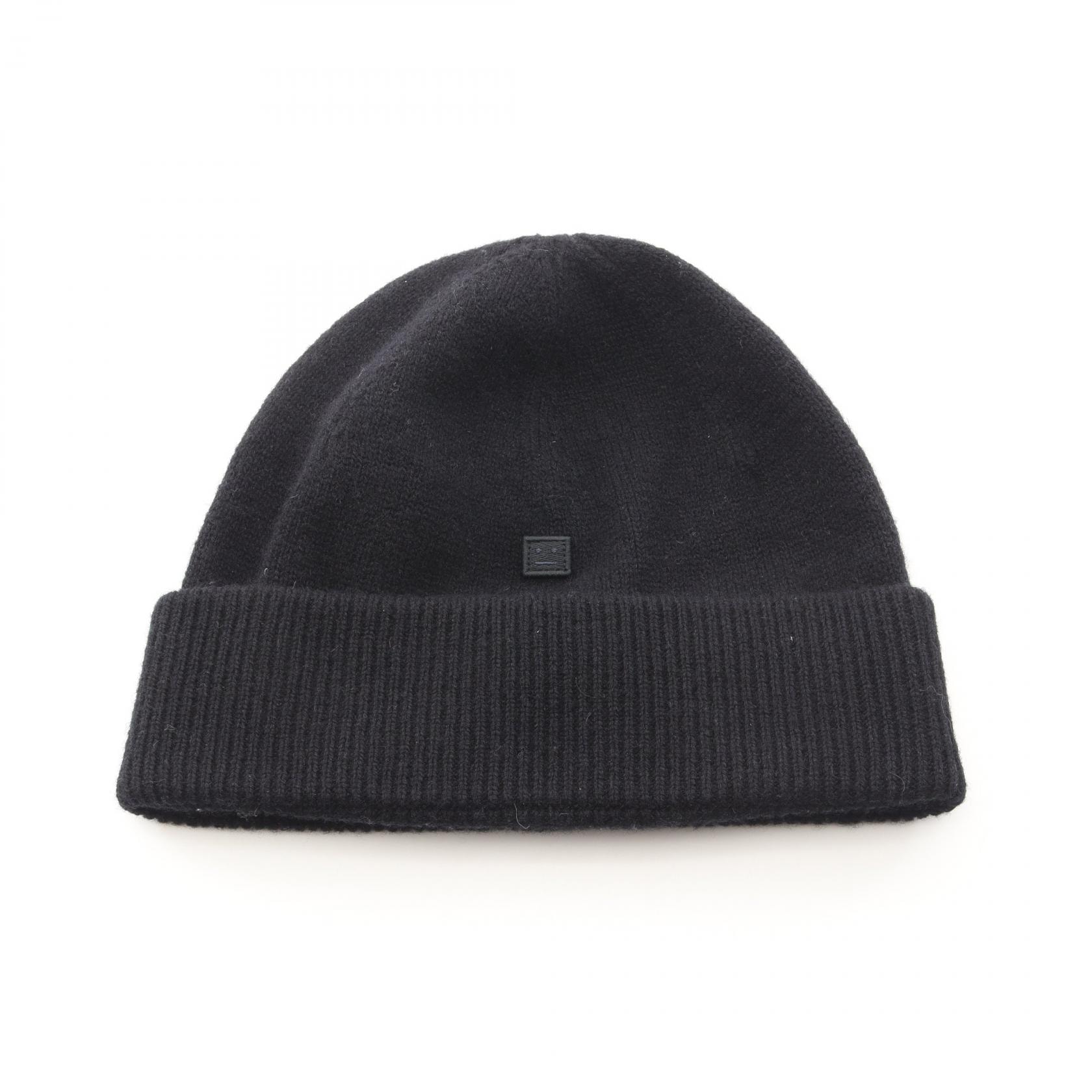 アクネストゥディオズ ACNE STUDIOS MICRO FACE PATCH BEANIE ニットキャップ ニットキャップ 帽子 ウール メンズ ブラック系 FA-UX-HATS000164 【中古】