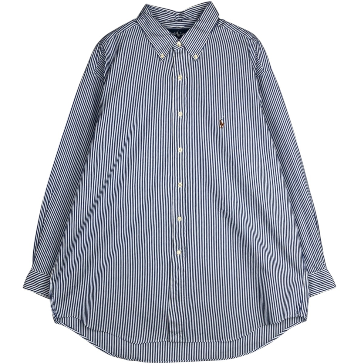 古着 ラルフローレン Ralph Lauren YARMOUTH 長袖 ボタンダウンストライプシャツ メンズXL相当/eaa628987