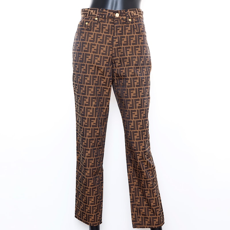 フェンディ FENDI ズッカ ポリエステル 26インチ パンツ【中古】