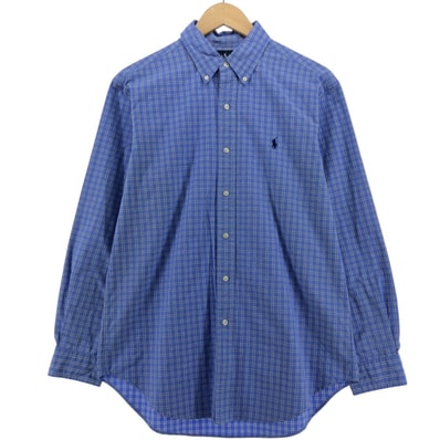 古着 ラルフローレン Ralph Lauren CLASSIC FIT 長袖 ボタンダウンチェックシャツ メンズM相当/eaa521300
