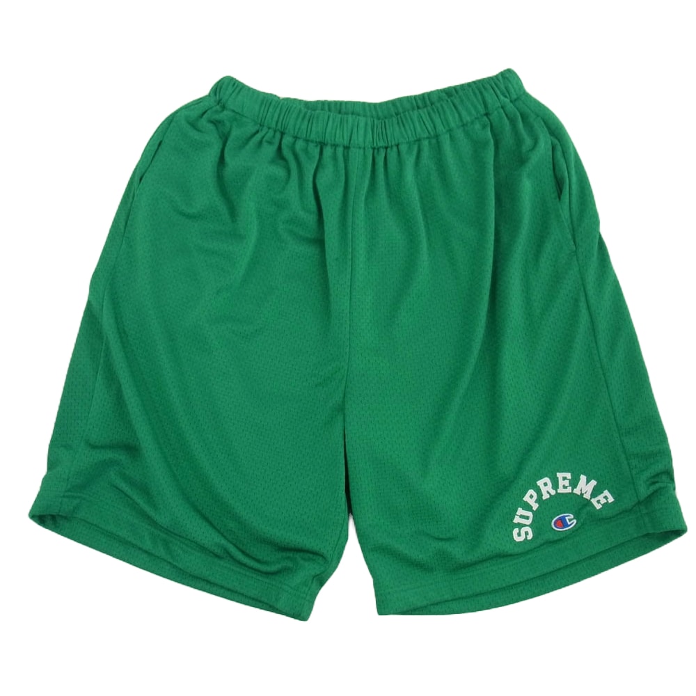 Supreme シュプリーム ショートパンツ 24SS Champion Mesh Short チャンピオン メッシュ ショート パンツ グリーン系 M【中古】