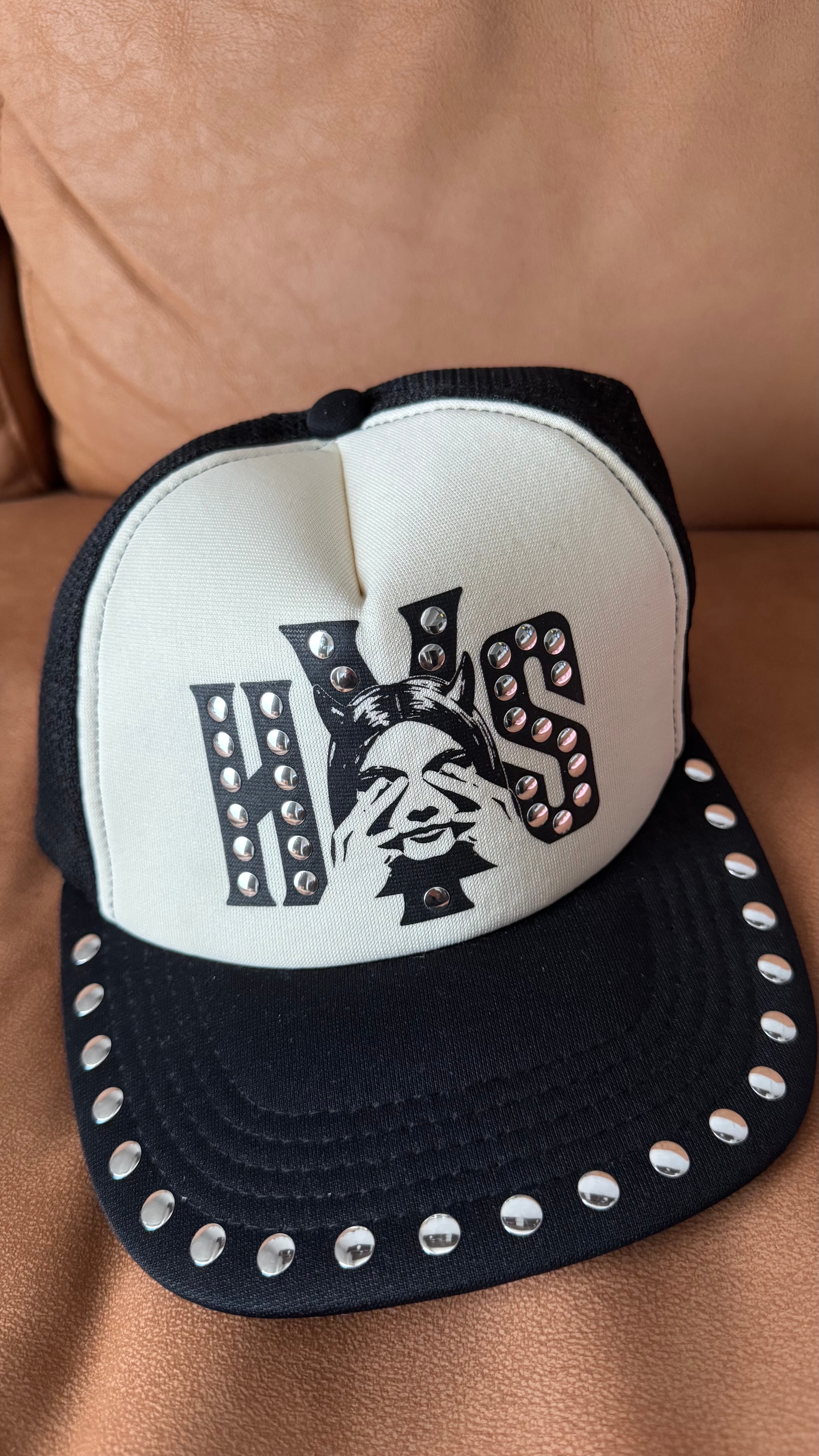 HYSTERIC GLAMOUR See No Evil Studded Mesh Cap 