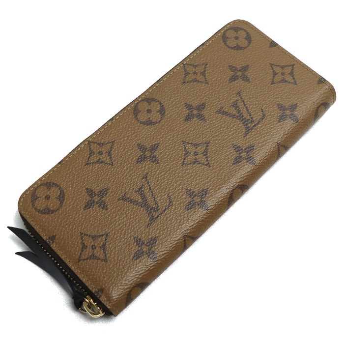 LOUIS VUITTON ルイ・ヴィトン ポルトフォイユクレマンス 長財布 モノグラムリバース ブラウン M82336 ICチップ レディース【中古】
