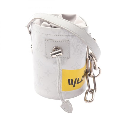 ルイ・ヴィトン LOUIS VUITTON チョークナノバッグ ショルダーバッグ バッグ PVCコーティングキャンバス レザー モノグラム・ホワイト メンズ ホワイト系 / グレー系 M44631 【中古】