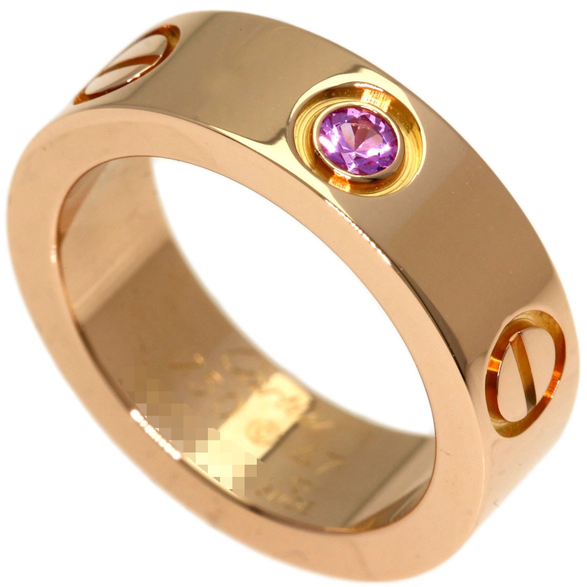 CARTIER カルティエ ラブリング ピンクサファイア #47 リング・指輪 K18PG レディース [中古]