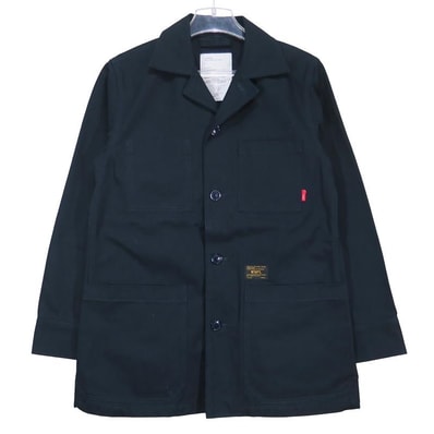 WTAPS ダブルタップス 14AW SHOP COAT/COAT.COTTON.SERGE 142LTDT-JKM02 ショップ コート コットン サージ ネイビー アウター ジャケット サイズ1(S)
