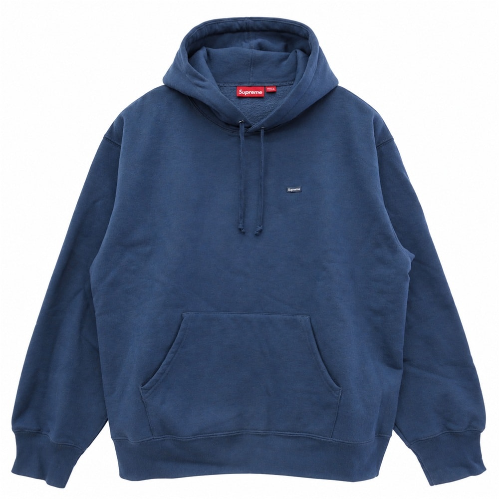 Supreme シュプリーム 25SS Small Box Hooded Sweatshirt スモール ボックス ロゴ フーデッド プルオーバー スウェットシャツ フーディー パーカー ブルー系 L【中古】