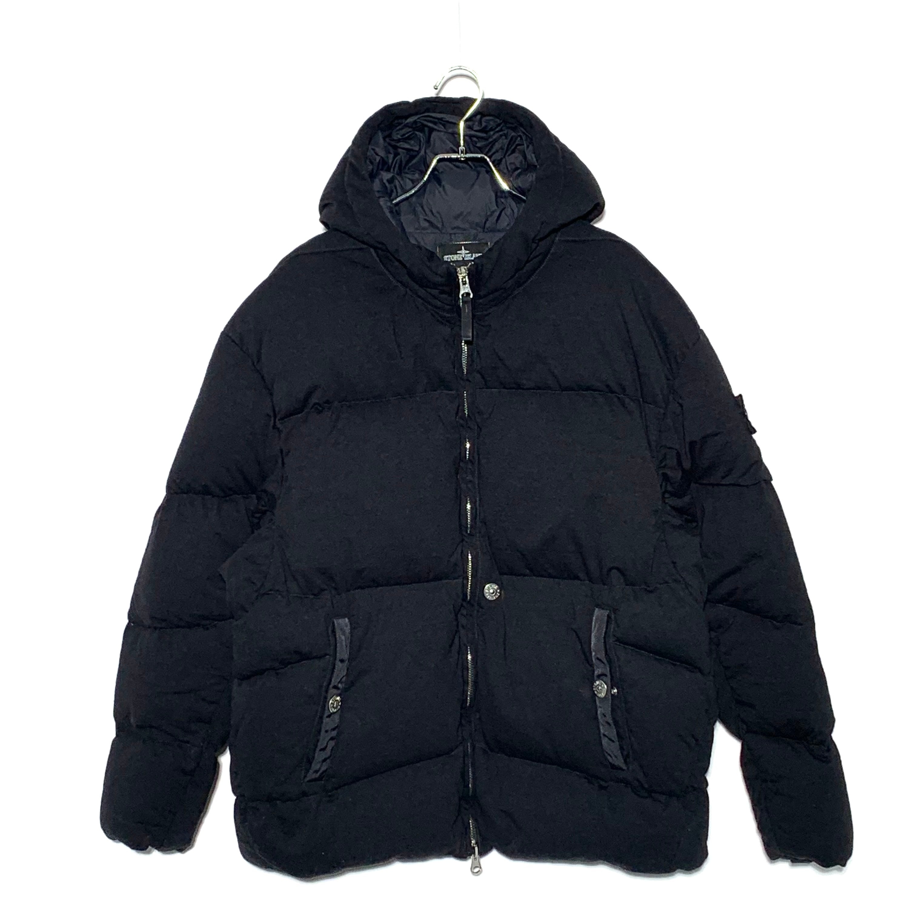 Stone Island Shadow Project 40103 High Density R-Nylon Jersey Garment Dyed Hooded Down Jacket - 21FW "Black"