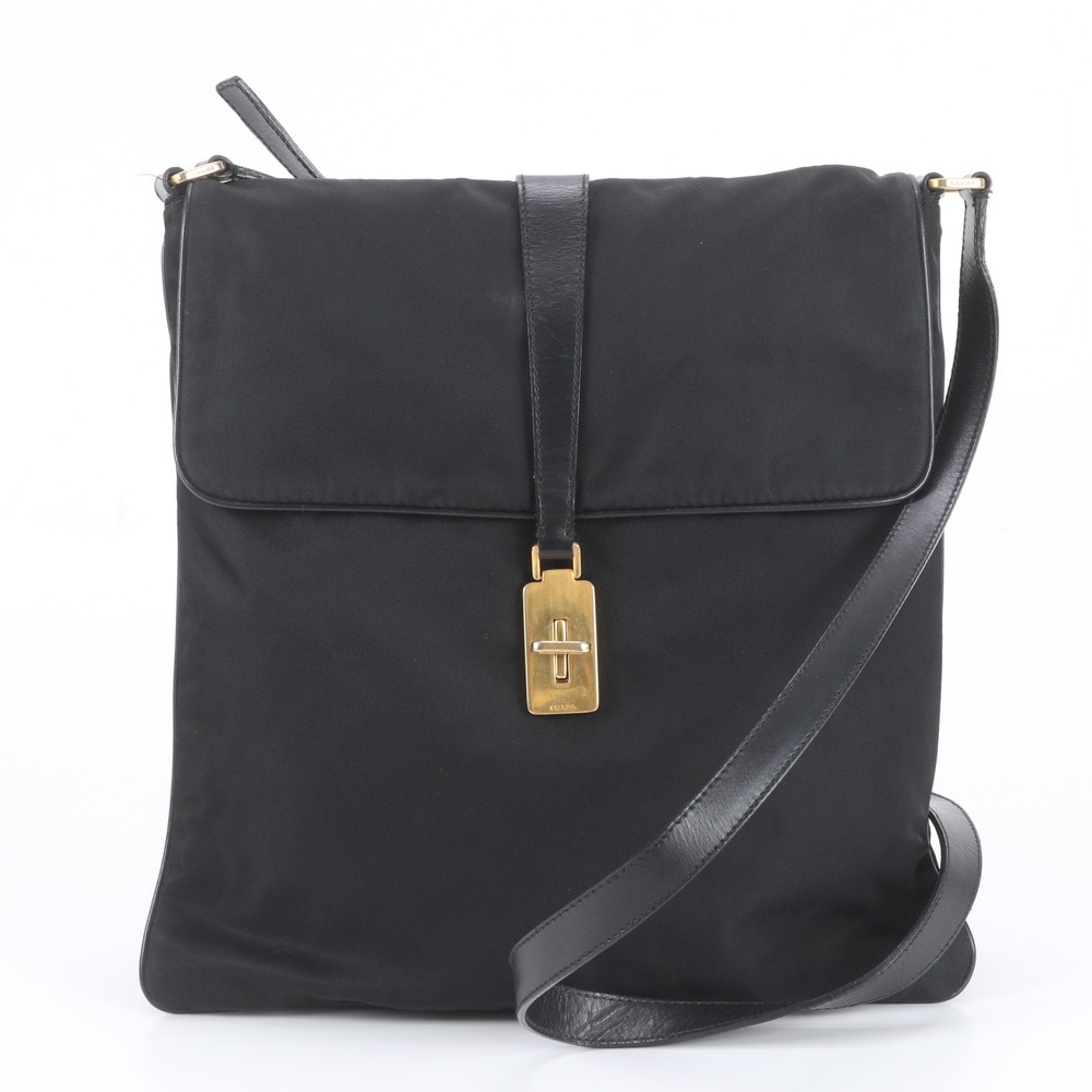 ■美品 プラダ テスート ナイロントライアングルロゴショルダーバッグ