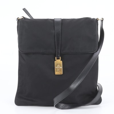 ■美品 プラダ テスート ナイロントライアングルロゴショルダーバッグ