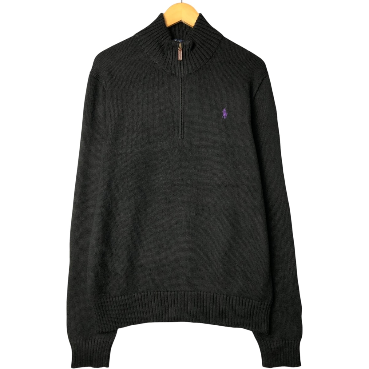 古着 ラルフローレン Ralph Lauren POLO RALPH LAUREN コットンニットハーフジップセーター メンズL相当/eaa576094