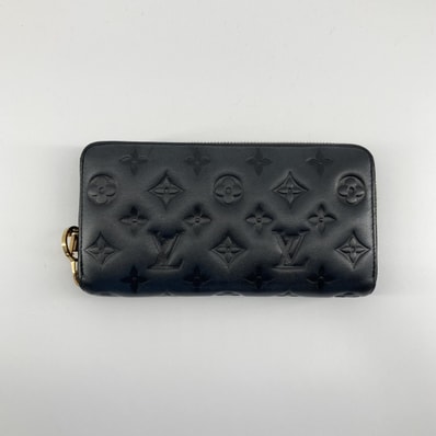 LOUIS VUITTON(ルイ・ヴィトン) モノグラム・クッサン ジッピーウォレット LVサークル チャーム ラムスキン 長財布 256.6g ノワール(ブラック)