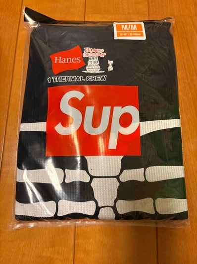 Supreme x Hanes Bones Thermal Crew (1 Pack) "Black"
