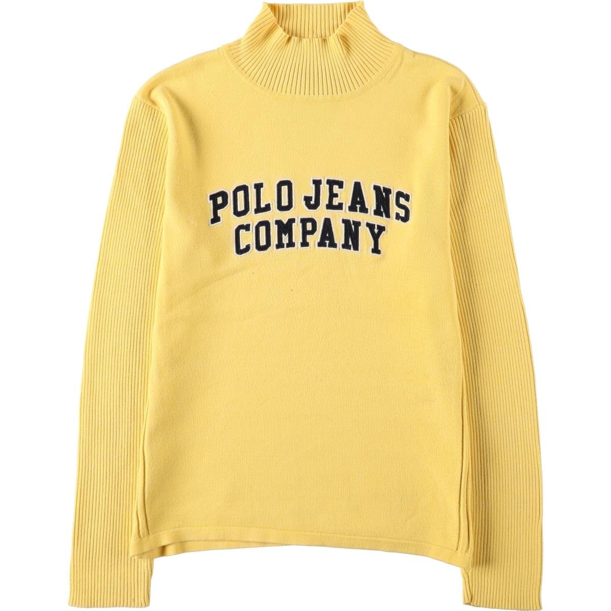 古着 00年代 ラルフローレン Ralph Lauren POLO JEANS COMPANY ハイネック コットンニットセーター レディースL相当/eaa672610