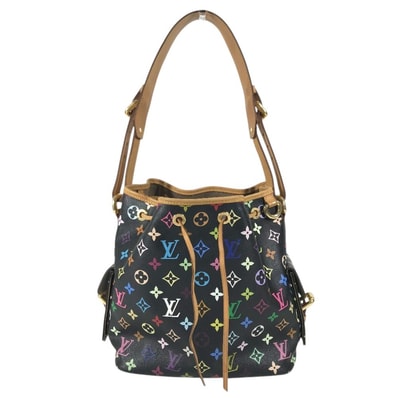 ルイヴィトン LOUIS VUITTON プチノエ M42230 モノグラムマルチカラー カバン 肩掛け 巾着バッグ ショルダーバッグ モノグラムマルチカラーキャンバス ブラック