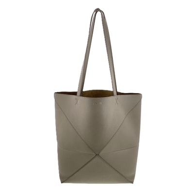【再値下げ】LOEWE ロエベ パズル フォルド トート トートバッグ A657G50X01 レザー グレージュ レディース【中古】