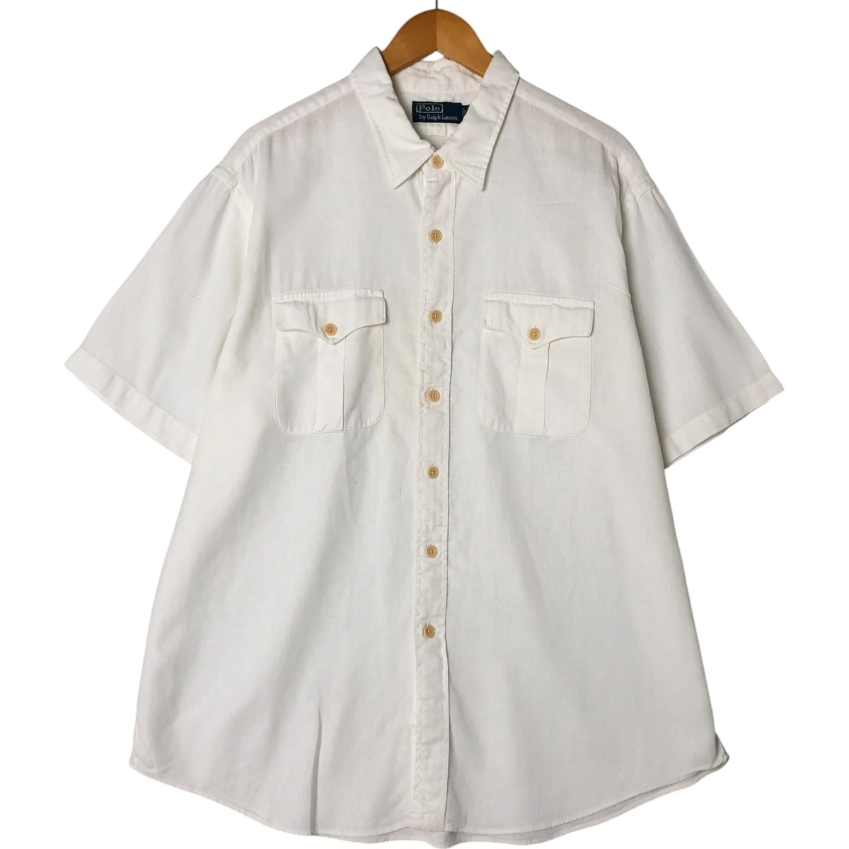 古着 ラルフローレン Ralph Lauren POLO by Ralph Lauren 半袖 コットン×リネンシャツ メンズXXL相当/eaa555186