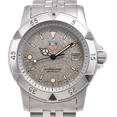 タグホイヤー TAG HEUER 959.713G 1500 プロフェッショナル 200M デイト グレー クォーツ メンズ 腕時計 I#150590