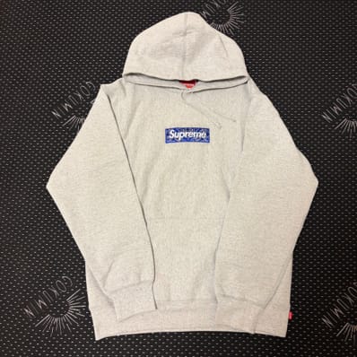 Supreme Bandana Box Logo Hooded Sweatshirt "Grey"