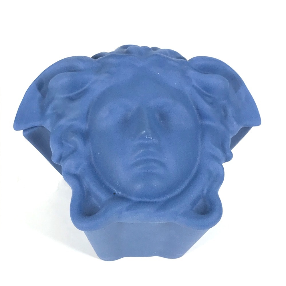 ヴェルサーチ VERSACE メデューサ Rosenthal ローゼンタール トレイ トレー 小物入れ 陶器 ブルー