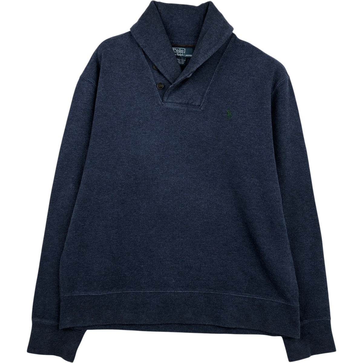 古着 ラルフローレン Ralph Lauren POLO by Ralph Lauren ショールカラー ワンポイントロゴスウェットシャツ トレーナー メンズL相当/eaa633667