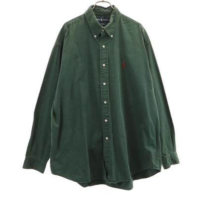 RALPH LAUREN ラルフローレン 長袖 ボタンダウンシャツ XL カーキ